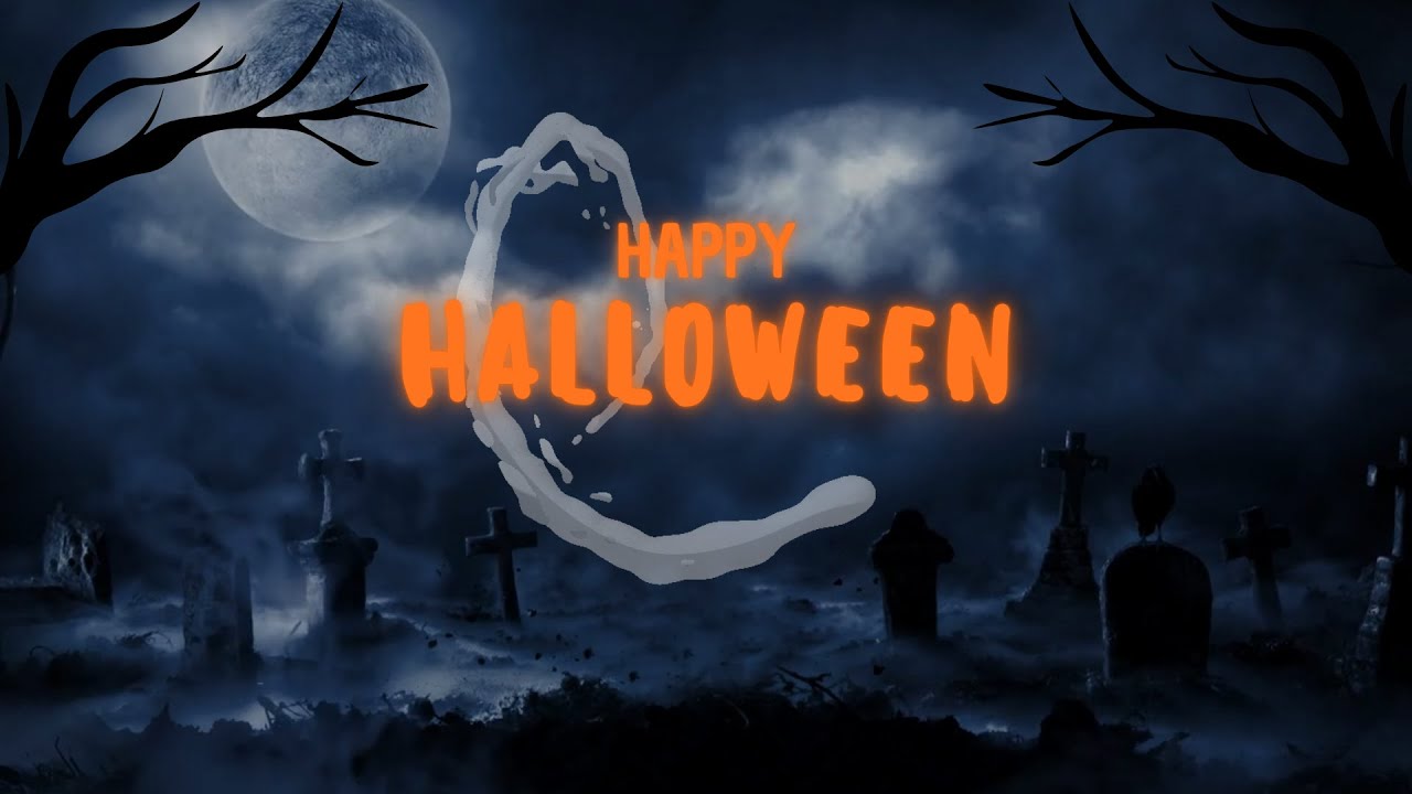 Happy Halloween Graveyard Screensaver | No Sound | 4K UHD