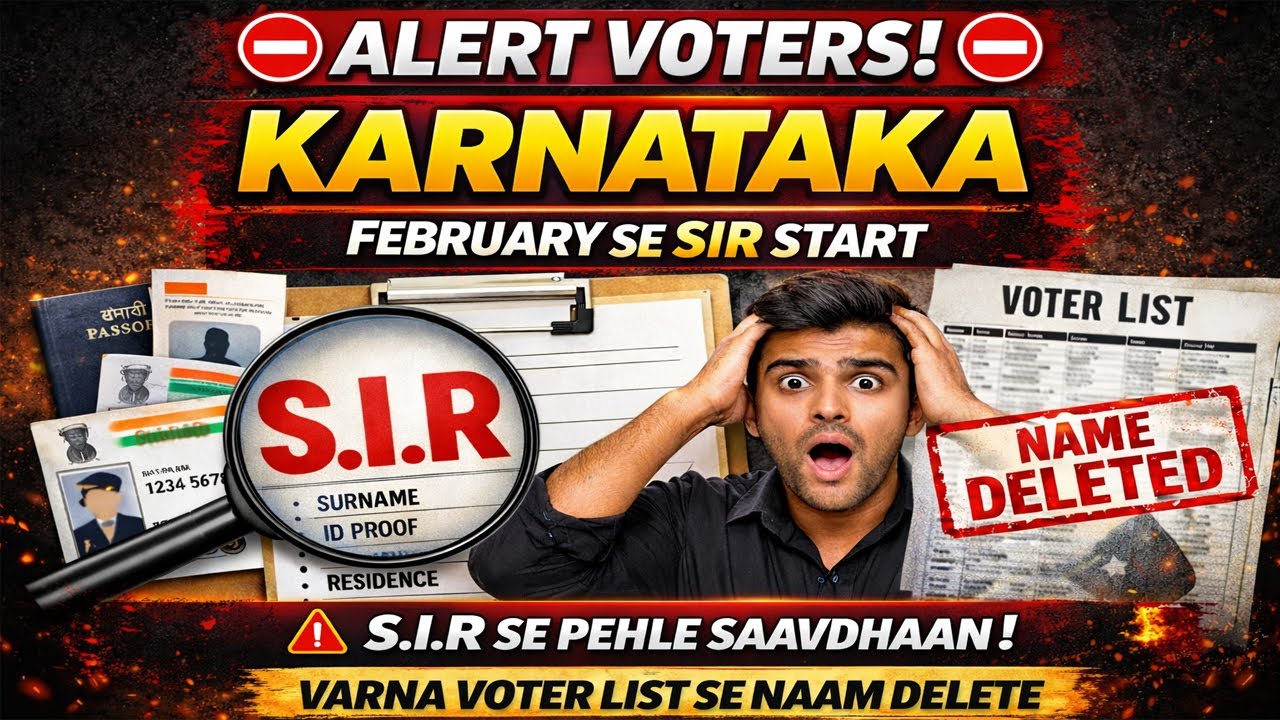 Alert Voters ⚠️ SIR Karnataka | February se SIR Start | Saavdhaan! Varna Voter List Se Naam Delete