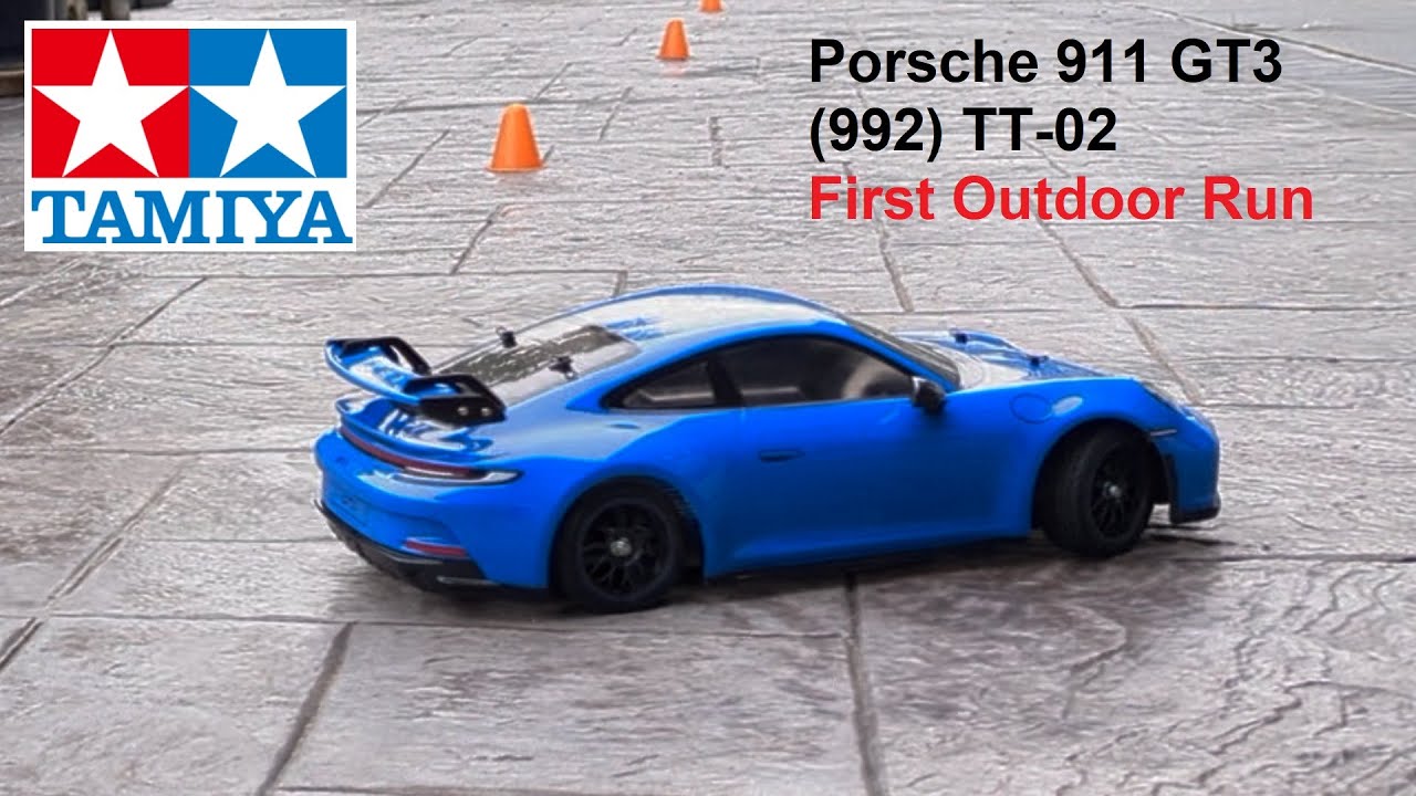 Tamiya Porsche 911 GT3 (992) TT-02 RC - First Outdoor Run