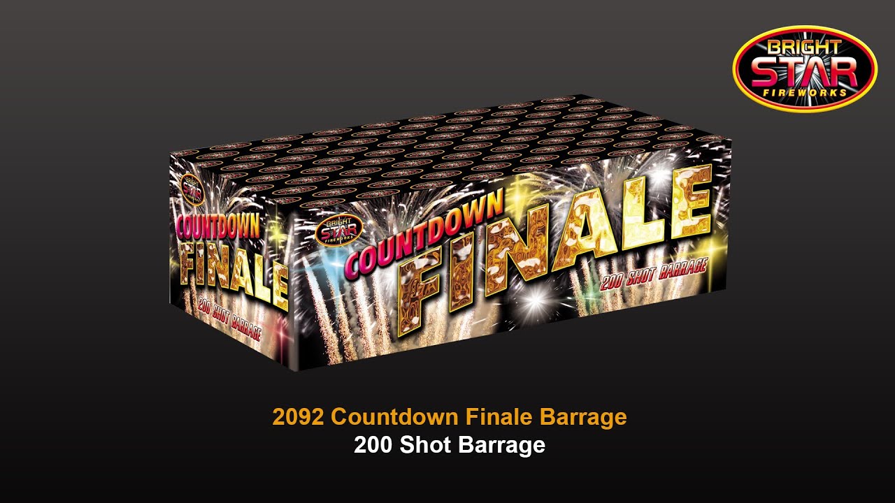 Bright Star Fireworks - 2092 Countdown Finale 200 Shot Barrage