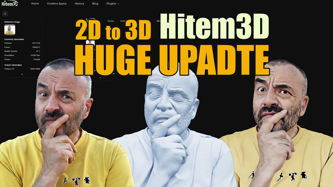 Hitem3D 2.0 Is a Massive Leap — AI 2D-to-3D Just Changed the Game