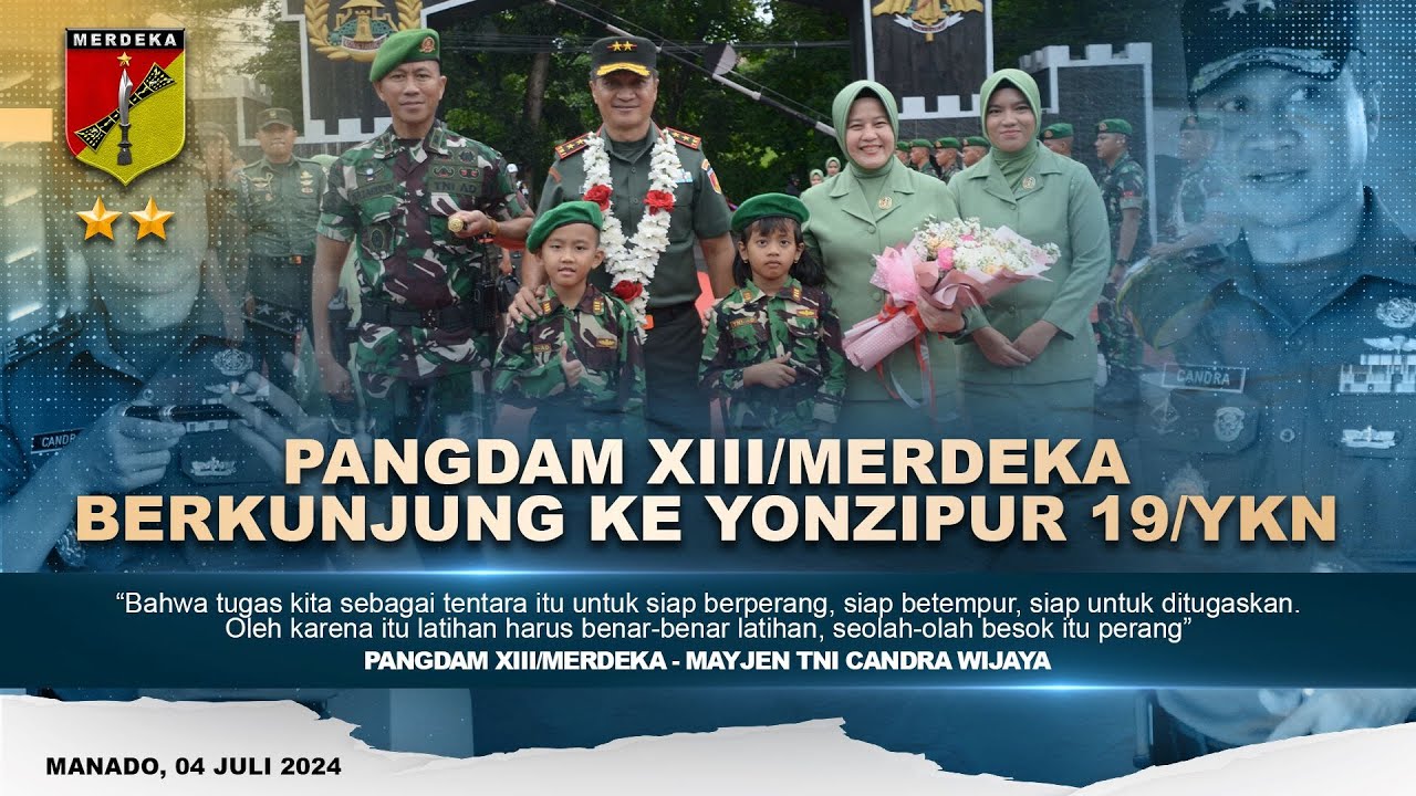 KUNJUNGAN KERJA PANGDAM XIII/MERDEKA DI YONZIPUR 19/YKN