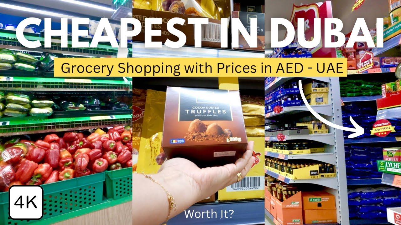 Cheap Grocery Shopping in Dubai 🇦🇪 Supermarket Prices in UAE (Prices in AED) 4K