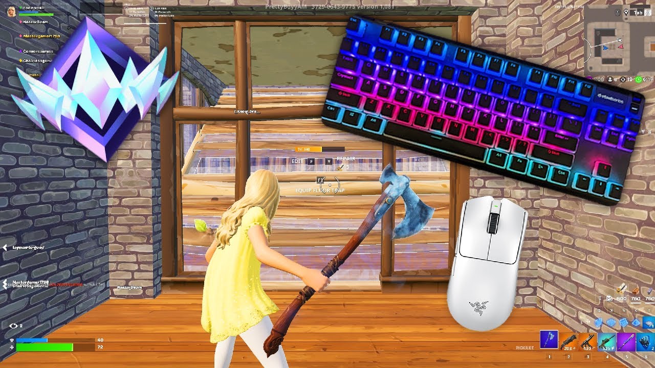 SteelSeries Apex Pro TKL🏆Fortnite Tilted ZoneWars😴Keyboard Sounds ASMR Smooth