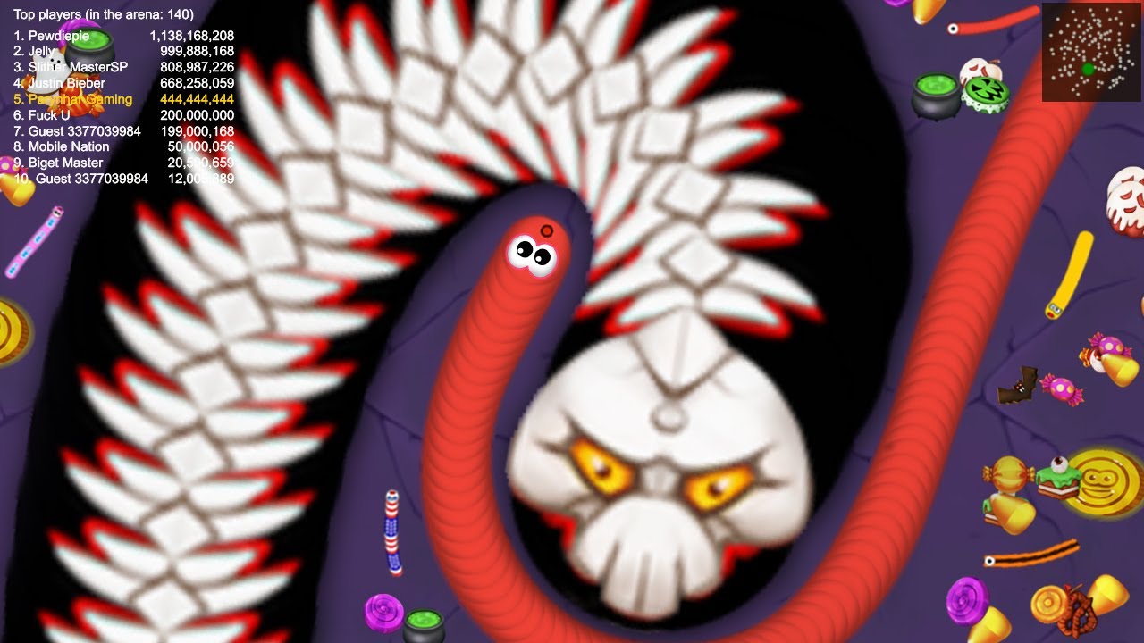 Halloween &copy; 2.6 Million Parynhar is Noob - Top 1 Slither Snake New Update Skin 2020