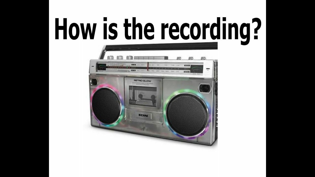 Is The Ion Retro Glow Boombox Good For Recording?