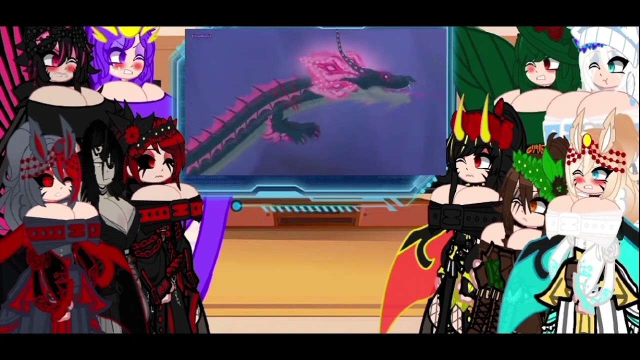 Kaijus fêmeas + @MinusOne-x8r reagindo a Godzilla vs Tiamat[DinoMania]/Gacha Plus\