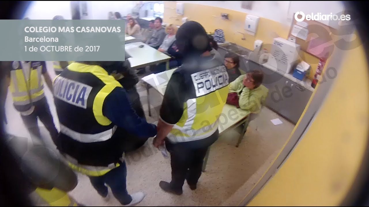Así requisó la Policía las papeletas del 1-O del colegio Mas Casanovas