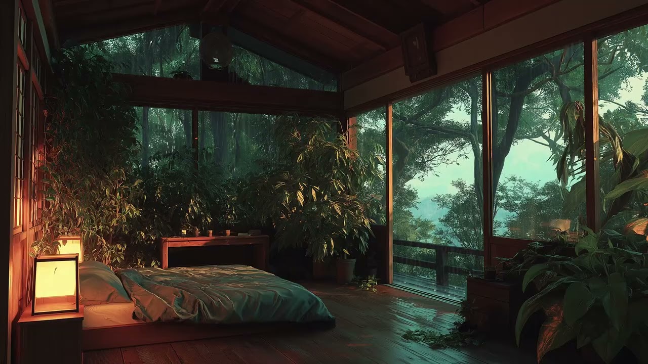🎹 Bedroom Rain Piano | 3 Hours Soft Rain & Piano Sounds | Relax Sleep Meditation Healing Focus