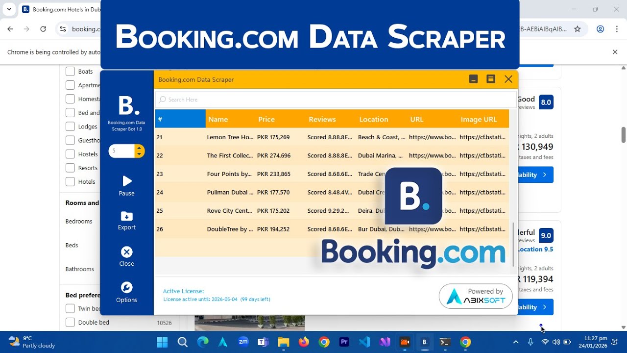 Сборщик данных Booking.com | Названия, цены, отзывы, местоположение, URL-адреса, URL-адреса изобр...