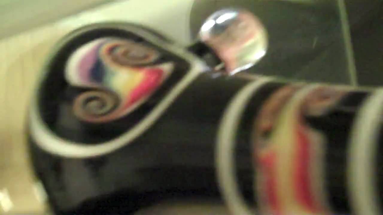 El Hefe Rainbow Black White Heady Bubbler glassdistrict.com
