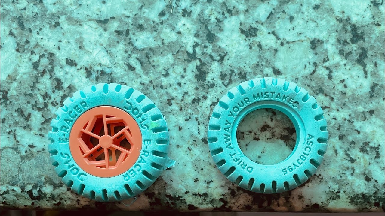tyre wali razer || how to remove plastic from doms tyre eraser || new looks