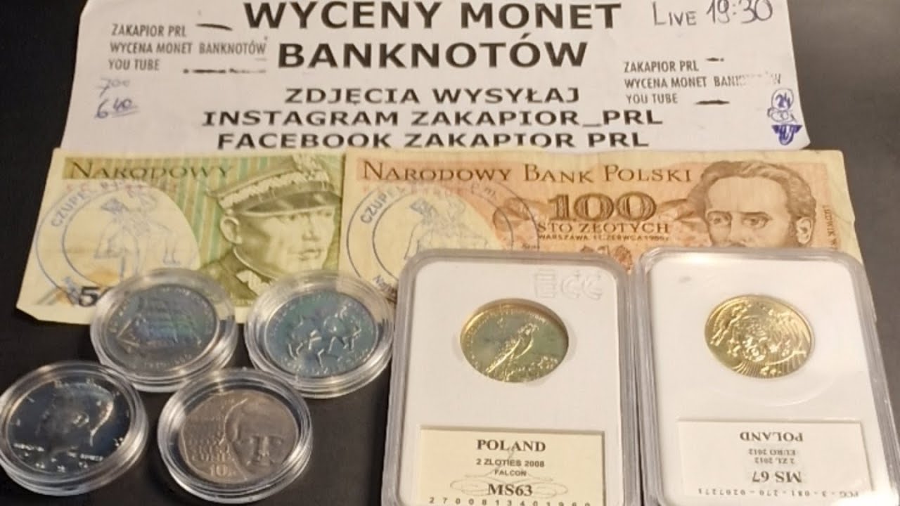 Wyceny Monet Banknot&oacute;w, Nowe monety i rulony.