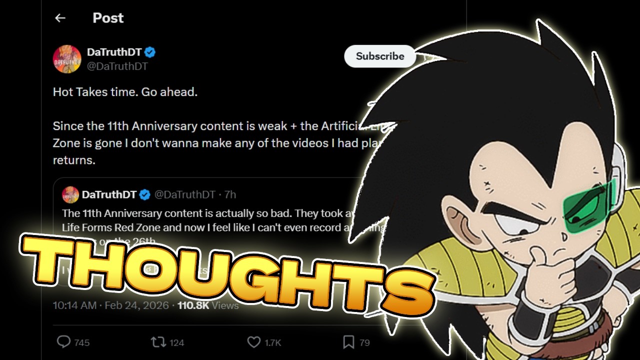 RESPONDING TO DATRUTH'S DOKKAN TWEET/MINI RANT (DBZ Dokkan Battle)