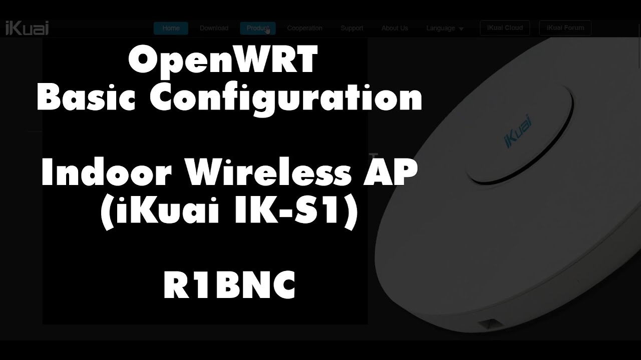 Базовая конфигурация OpenWRT для беспроводной точки доступа в помещении (iKuai IK-S1)