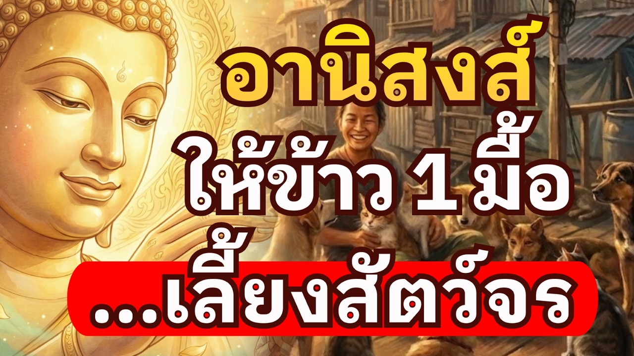 อานิสงส์ให้ข้าว 1 มื้อ เลี้ยงสัตว์จร... ได้บุญมหาศาลอย่างไม่น่าเชื่อ