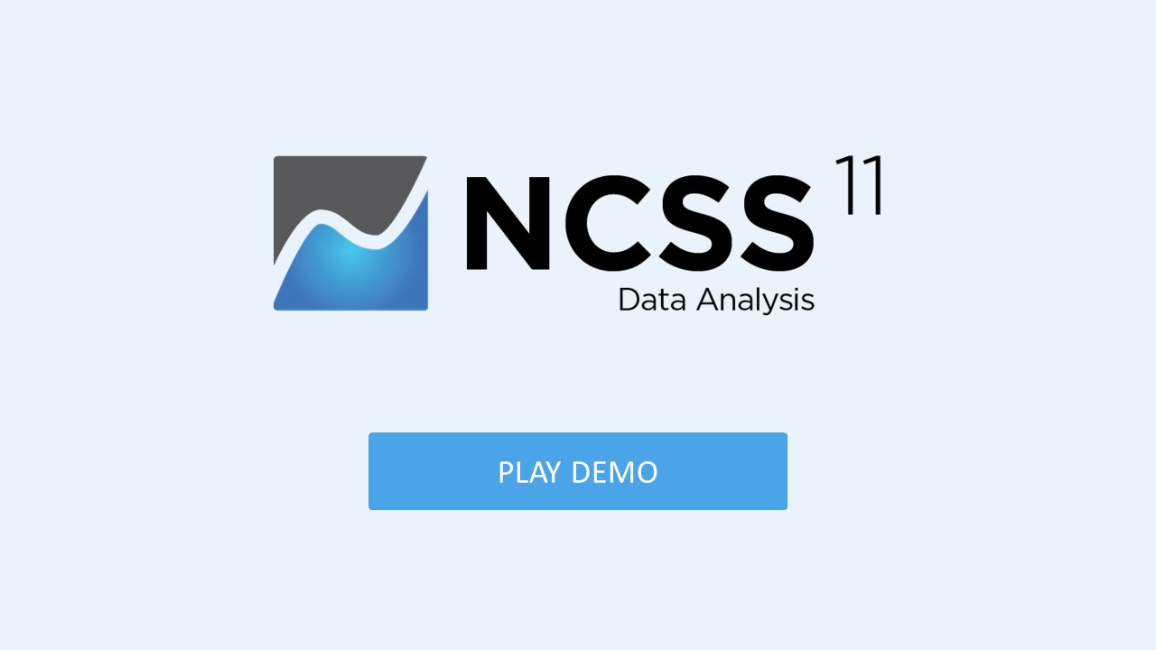 NCSS Statistical Software (Product Demo)