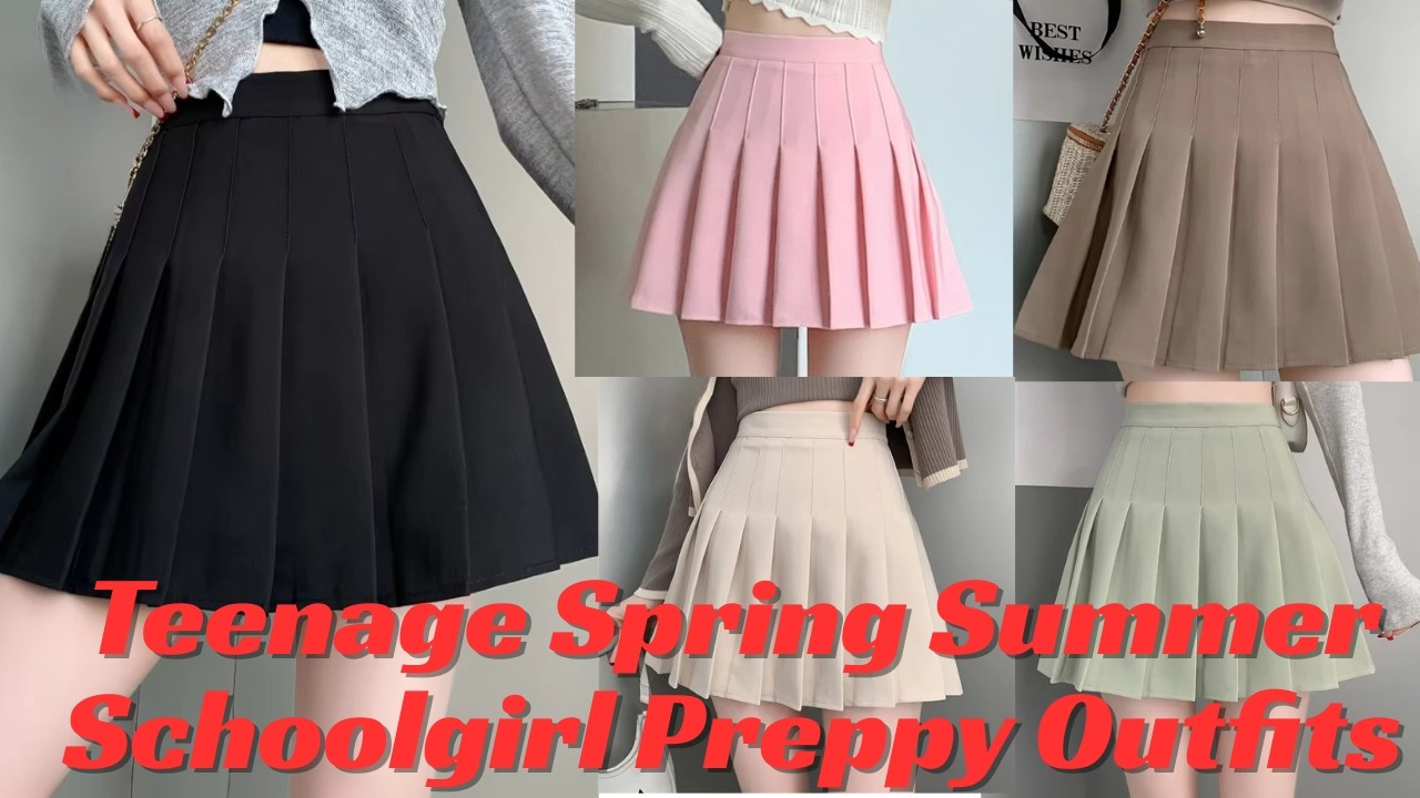 Teenage Spring Summer Schoolgirl Preppy Outfits
