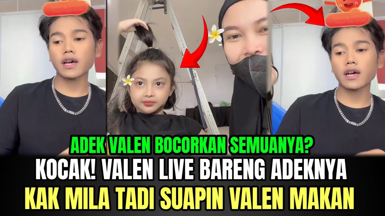 KOCAK ABIS! Valen Live Bareng Adeknya di Studio, Kak Mila Tadi Suapin Valen Makan!