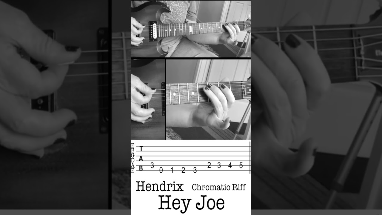 Chromatic hendrix riff guitar tabs, #chromatic, Jimi Hendrix Hey Joe guitar tab