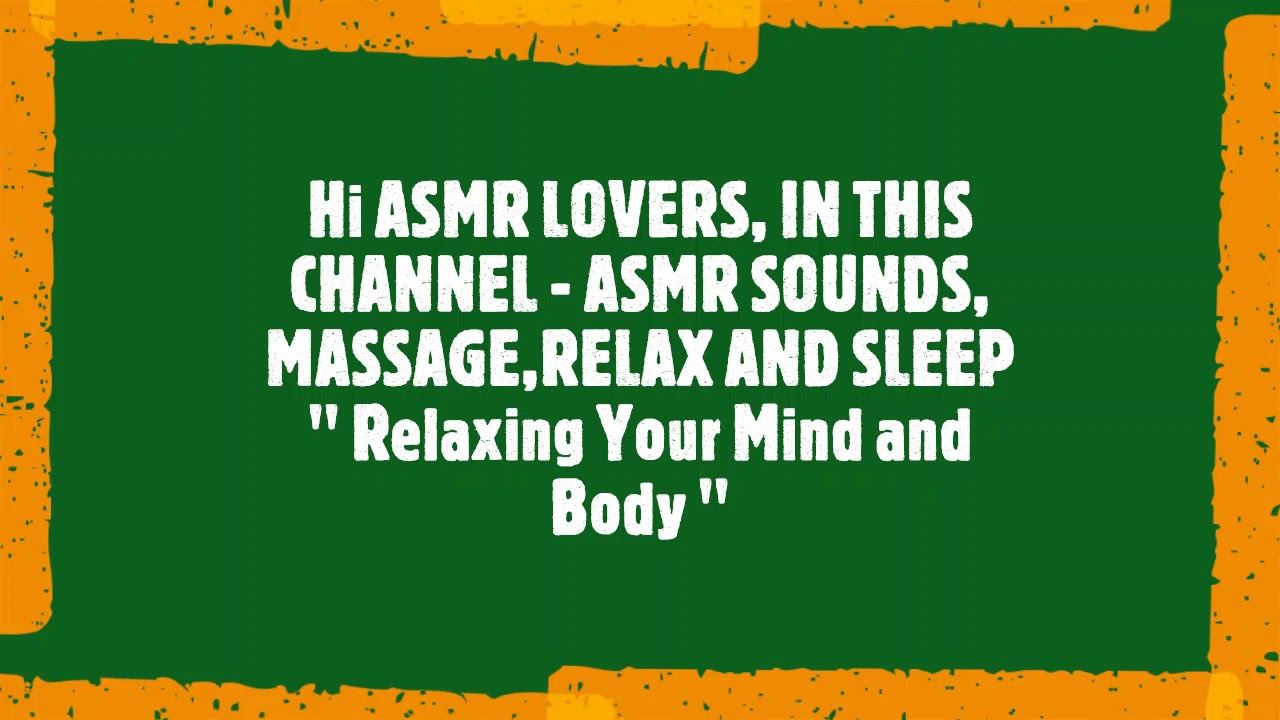 INTRO - ASMR MASSAGE TAMILBOY