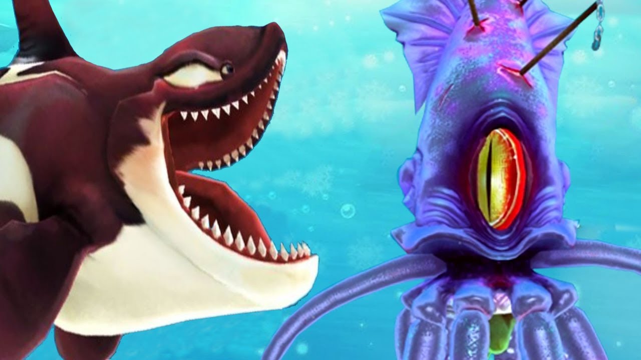 Hungry Shark World - Killer Whale vs Colossal Squid BOSS BATTLE New Update Gameplay 2022