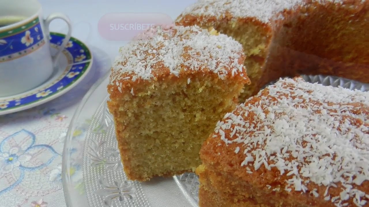 Bizcocho con leche de coco. Receta.