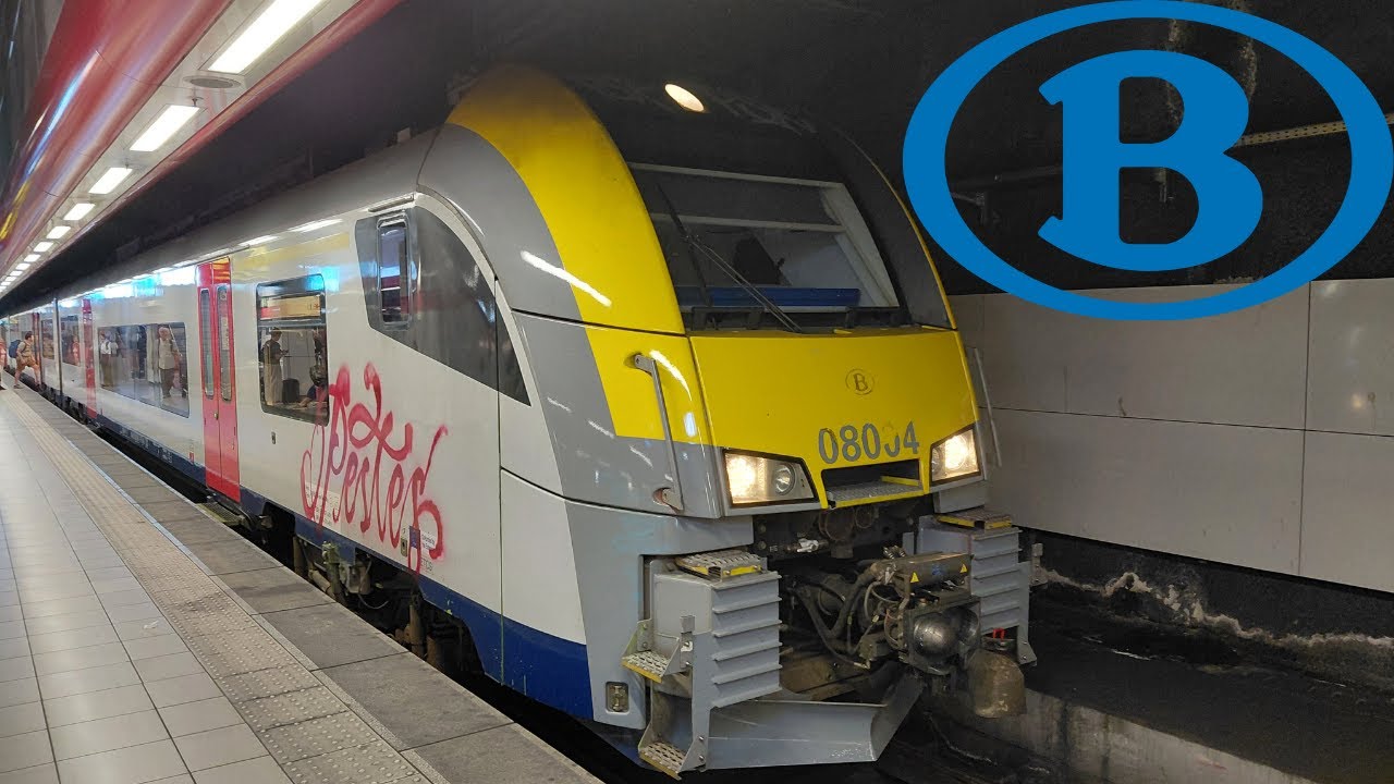(Sncb) Train S19 4014 Charleroi-Central à Brussels Airport-Zaventem Am08 n°08004+08049+08592.