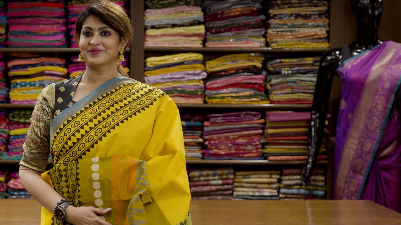 Hand Block Printed Cotton Sarees