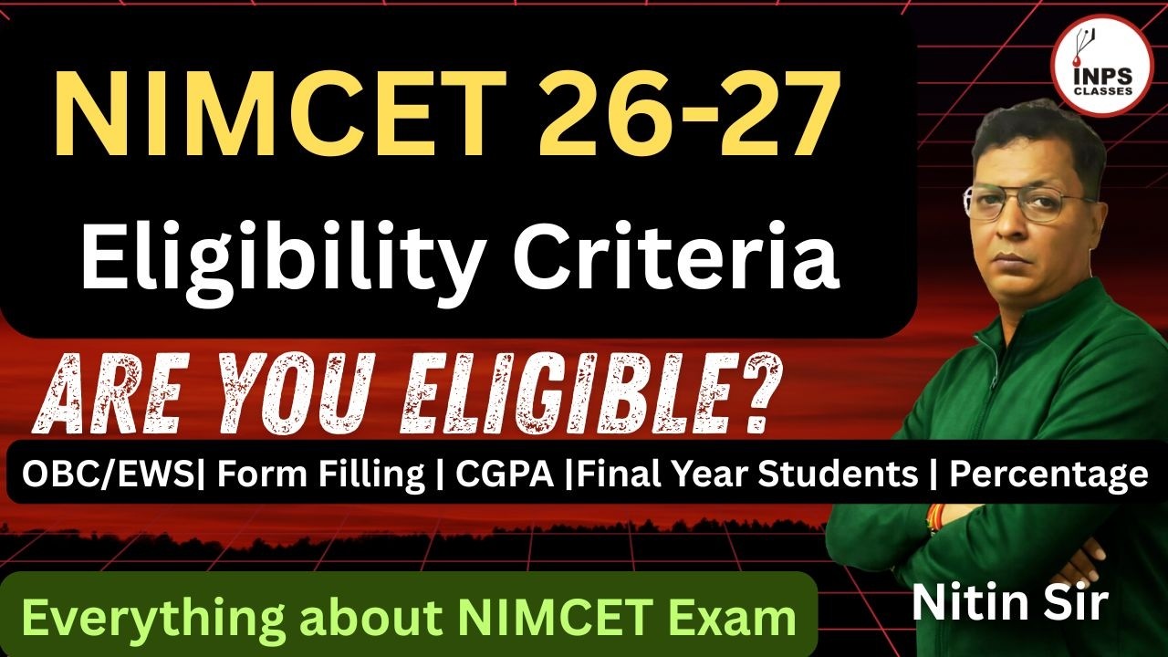 NIMCET Eligibility Criteria 2026 | OBC & EWS Certificate Rules | Form Filling Guide by Nitin Sir