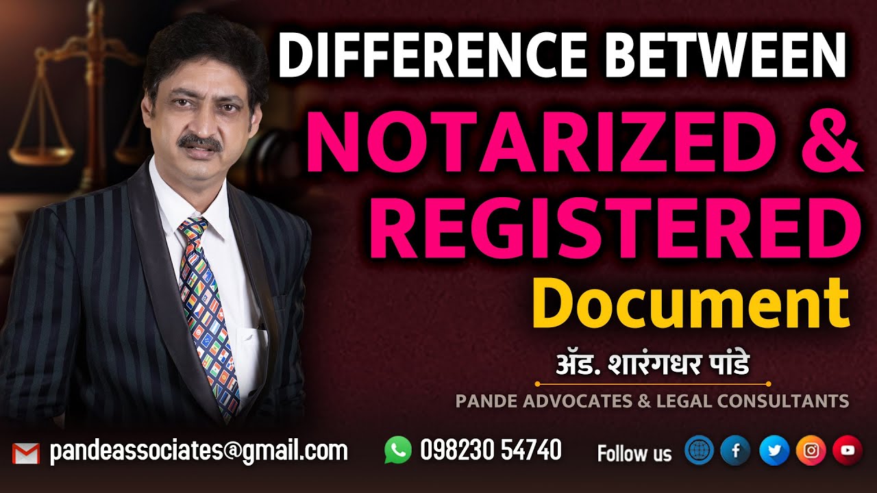 Difference Between #Notarized & #Registered #Document