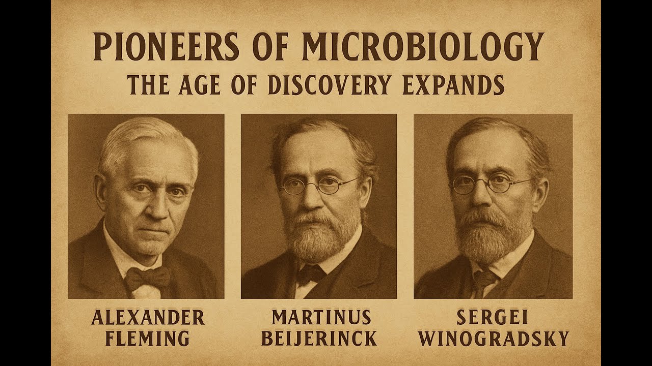 Pioneers of Microbiology : Fleming, Beijerinck & Winogradsky- Antibiotics and Microbial Ecology