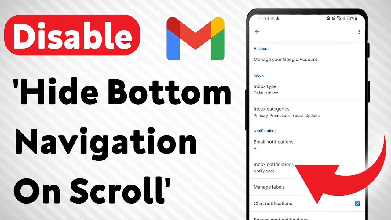 How To Disable 'Hide Bottom Navigation On Scroll' In Gmail App (Updated)