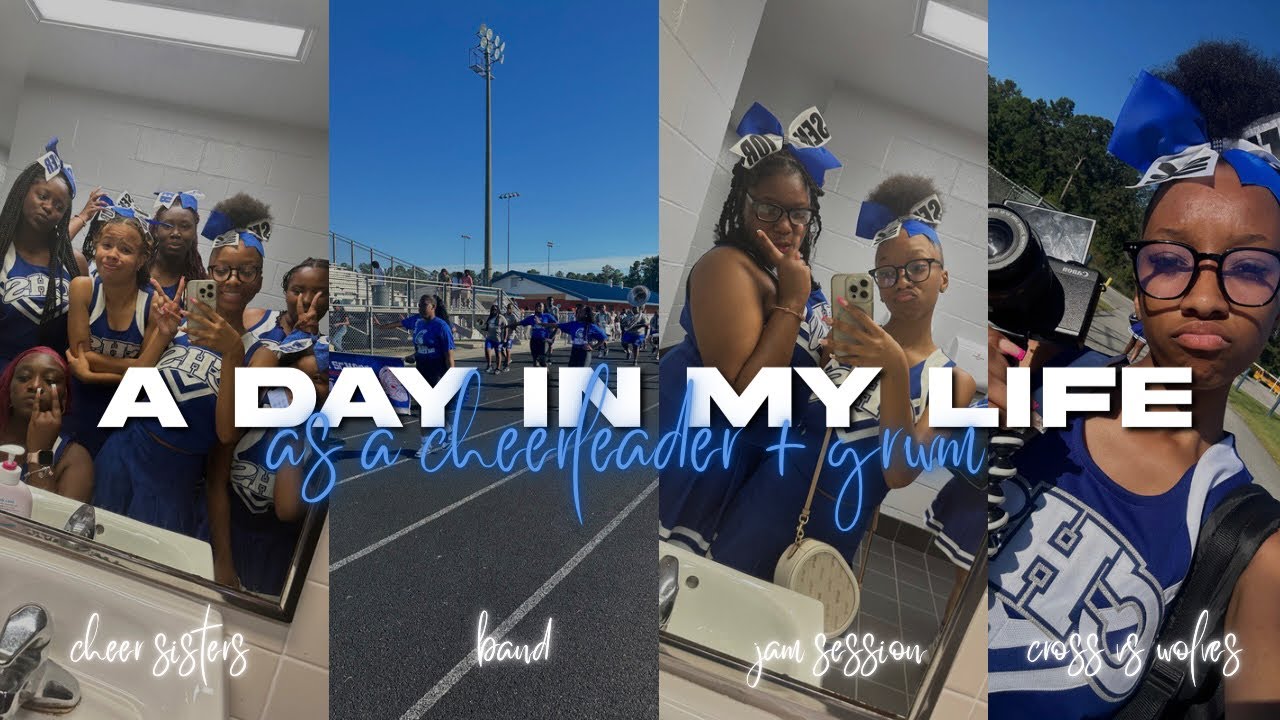 A DAY IN MY LIFE AS A CHEERLEADER + GRWM☆:cheer sisters,band,jam session,cross vs wolves|Jayla Zaire