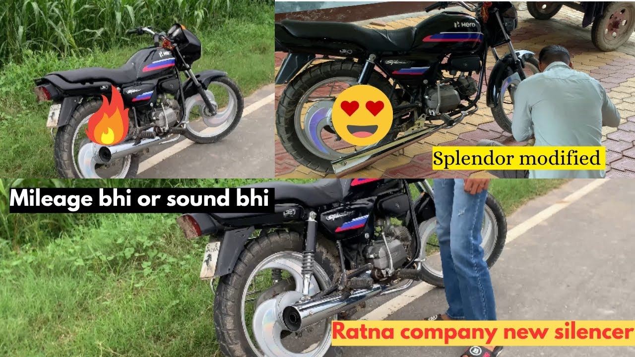 Splendor modified new silencer | Hk silencer in splendor | spark plugs install 🔥@ankushlohia556 