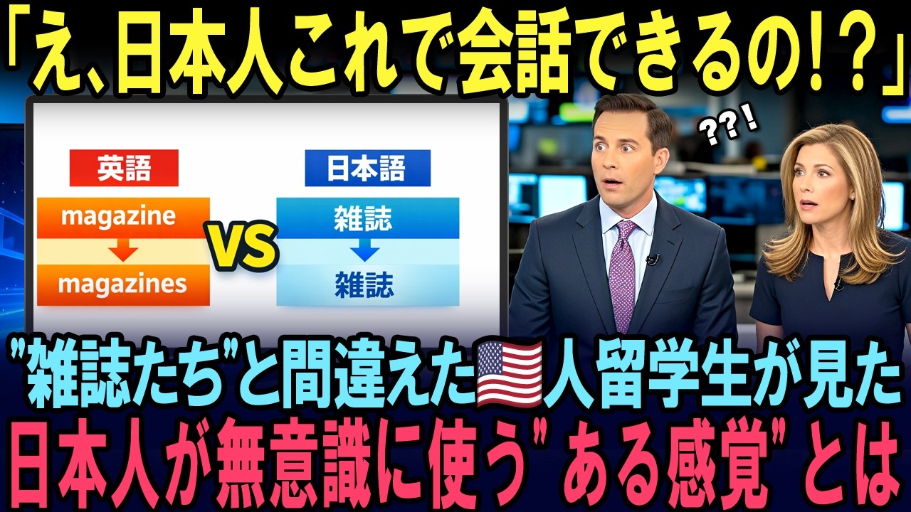 【海外の反応】「日本語の名詞に複数形がないのに、なぜ伝わるの？」→留学生が衝撃を受けた