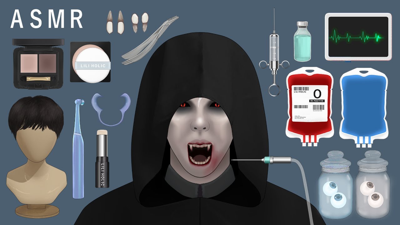asmr vampire transformation animation horror theme