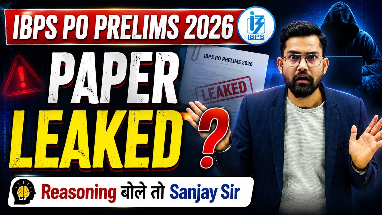 IBPS PO Prelims 2026 | Reasoning PAPER LEAKED? 😱  | Reasoning By Sanjay Sir