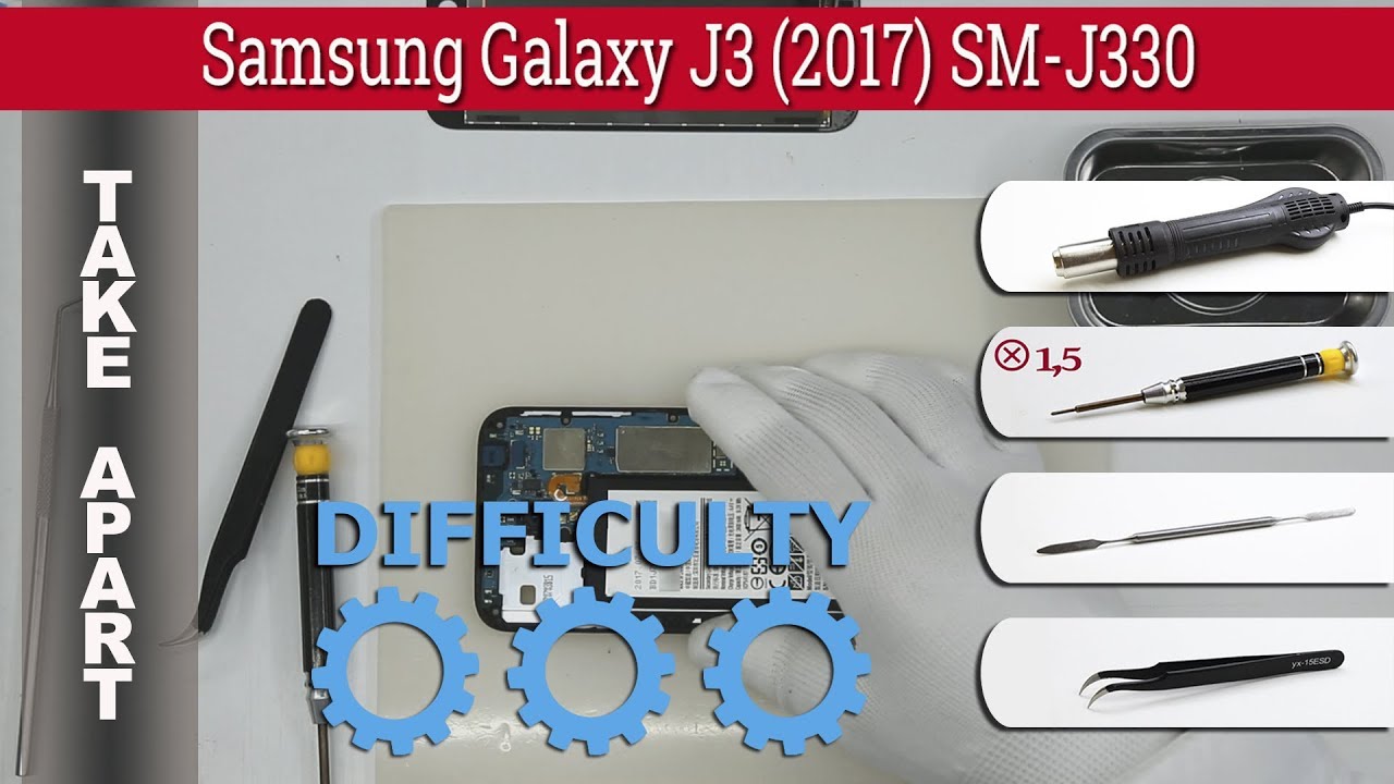 Как разобрать 📱 Samsung Galaxy J3 (2017) SM-J330 Разборка и ремонт
