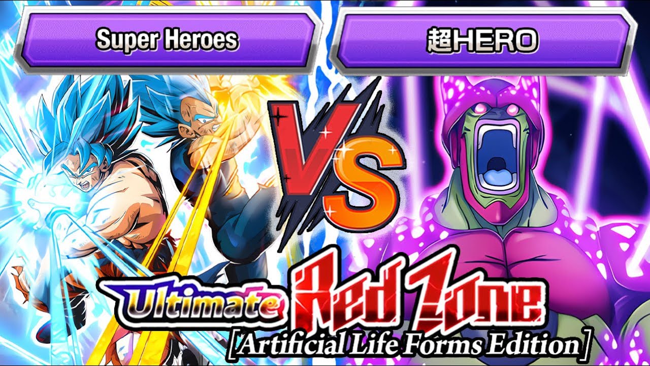 EZA TEQ LR GODS LEAD! SUPER HEROES VS CELL MAX RED ZONE! Dragon Ball Z Dokkan Battle