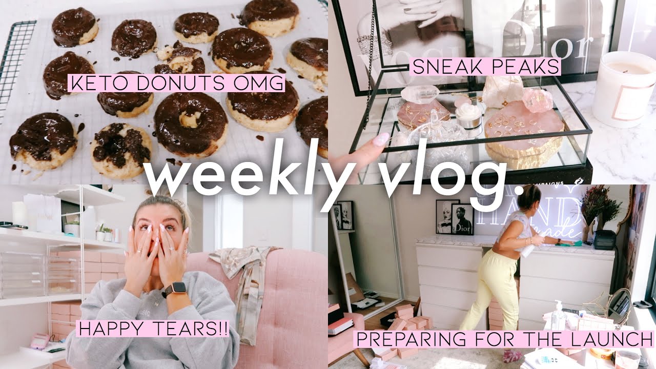 WEEKLY VLOG 🎬 PREPPING FOR LAUNCH DAY 😍 KETO DONUTS 🍩 THE COPS CAME OVER 🥴👮🏻‍♀️ JAZ HAND