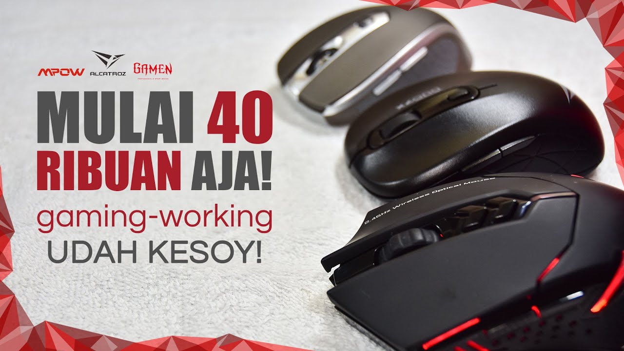 GAMING MOUSE KESOY? ADA!---REVIEW LENGKAP Alcatroz-MPOW-Gamen. Built-Work-Game.