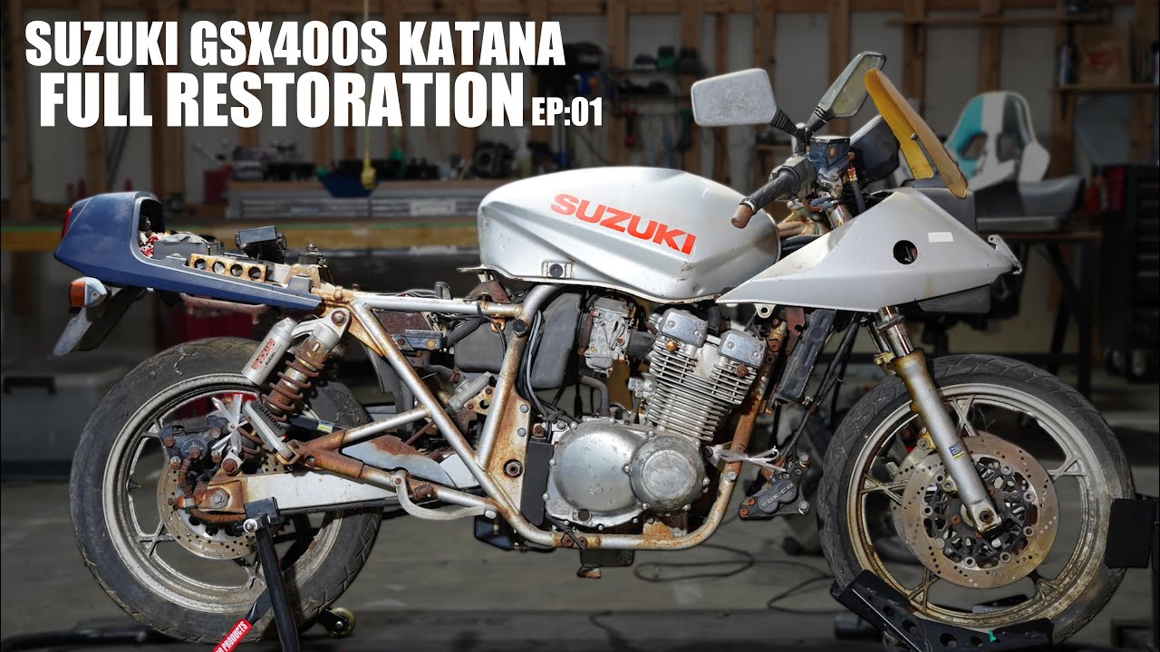 SUZUKI GSX400S KATANA Полная реставрация 01 | Катану бросили на 16 лет.