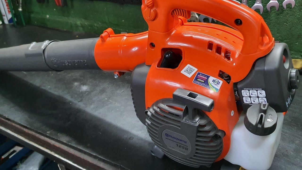 Como ligar um soprador HUSQVARNA 125B ou 125BVX.