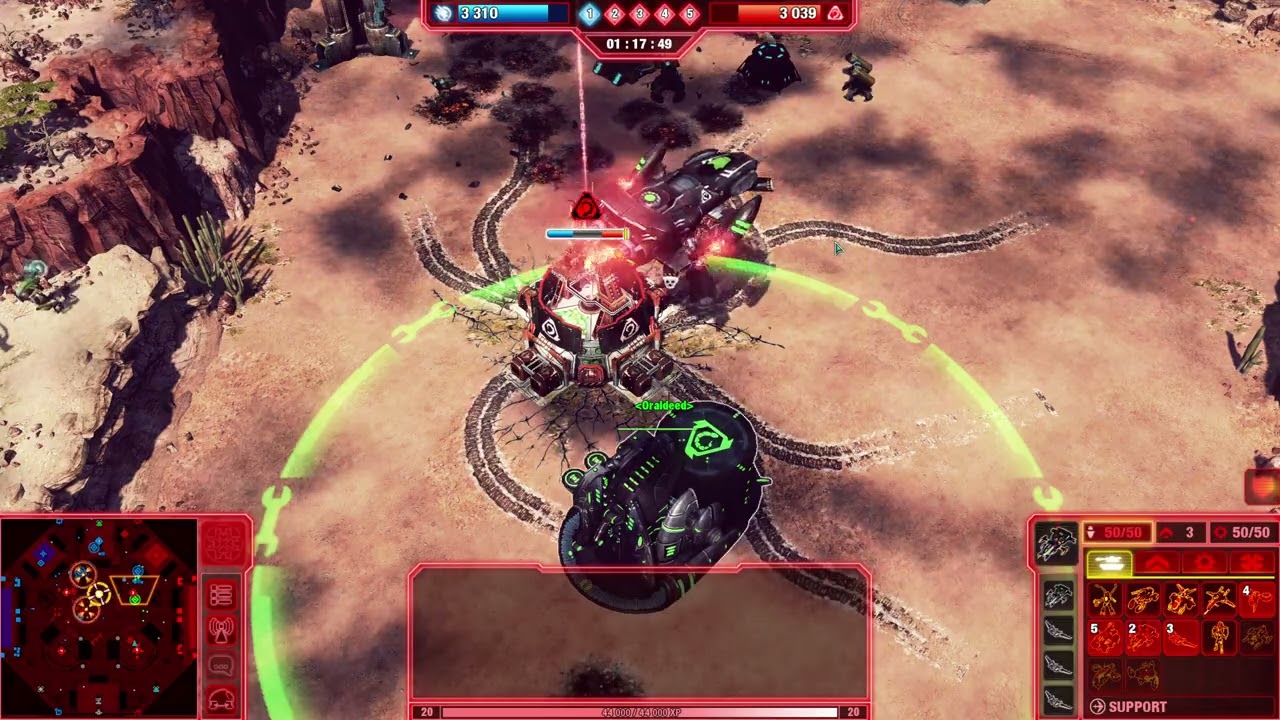 Command and Conquer 4 - Tiberian Twilight - Skirmish - 5vs5 - Medium AI - Searing Mesa