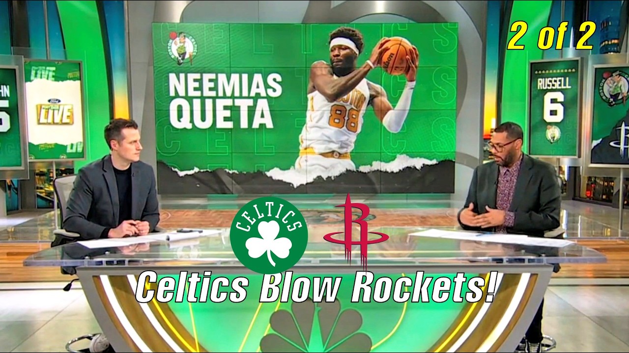 NBA  DERRICK WHITE & NEEMIAS QUETA LEAD DEPLETED CELTICS TO SHOCKING BLOWOUT WIN OVER ROCKETS 2 of 2
