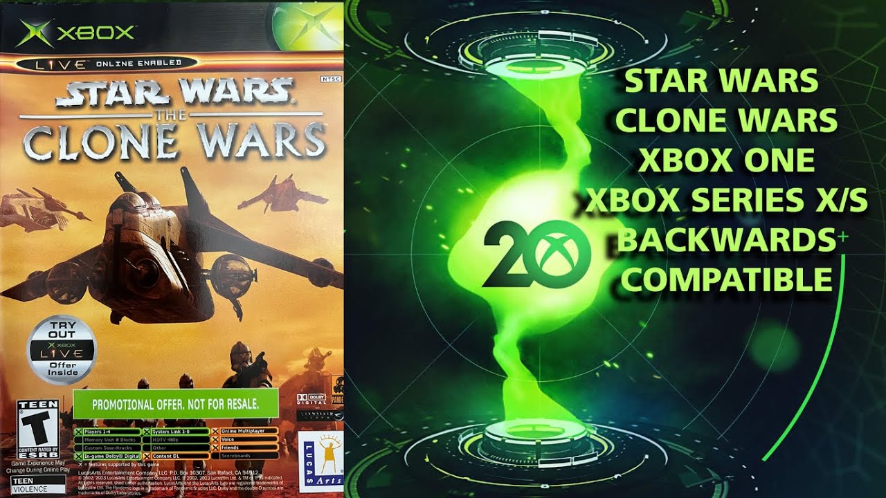 Star Wars: Clone Wars - Xbox One, Xbox Series X|S Backwards Compatible Gameplay  - Looks Great!
