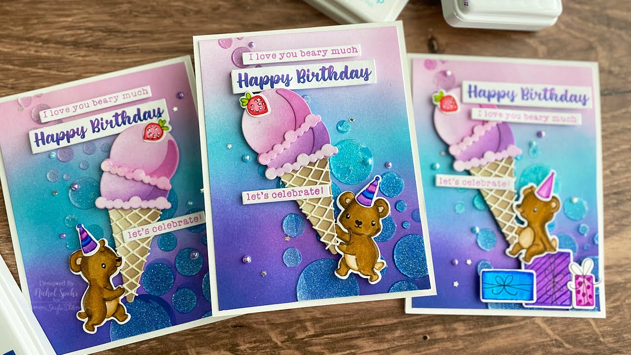 Making the Cut: Combining Dies with Stamped Images for adorable Birthday Cards