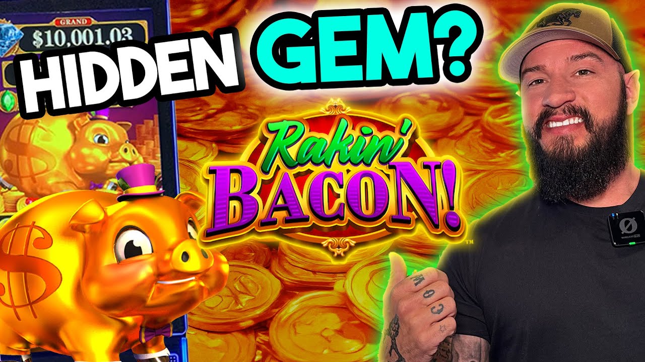 A BEST Slot? 🤔 The Rakin Bacon slot machine! 🎰 Building a bankroll on slots!