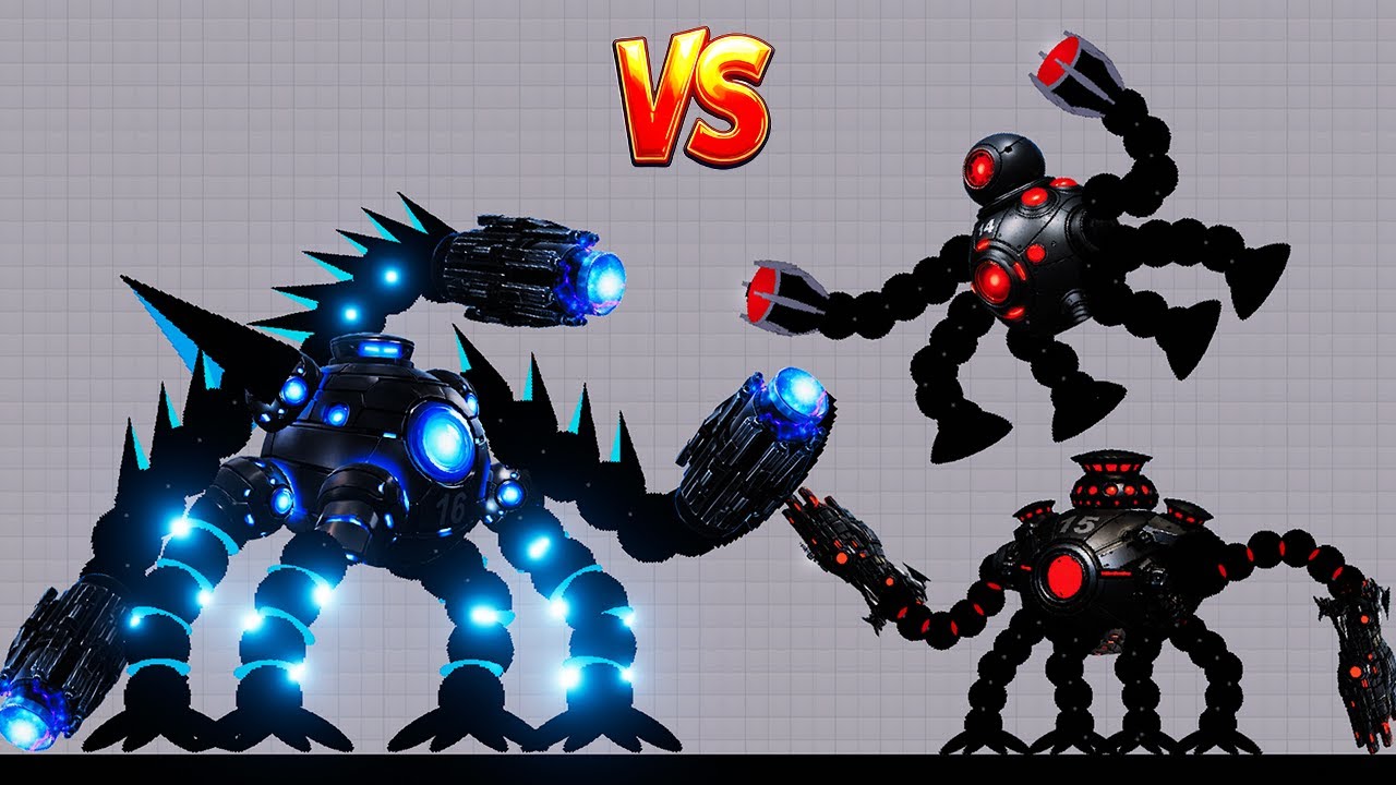 OMNIDROID V.16 VS OMNIDROID V.14 VS OMNIDROID V.15 ?? Who Is Stronger ?? People Playground